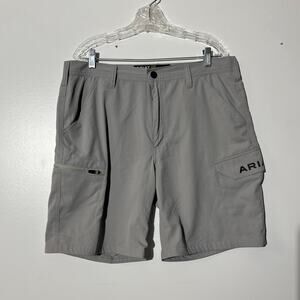 ARIAT Rebar M5 Straight Durastretch Gray Multi Pocket Shorts Men’s‎ Size 35